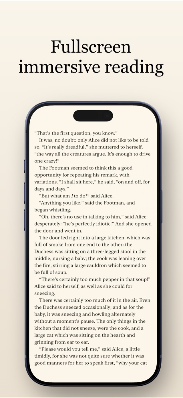 The full-screen reader, text from edge to edge with no controls in sight.